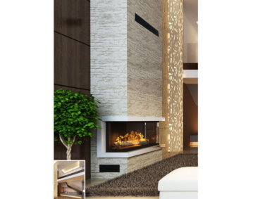Üç Tarafı Açık Modern Şömine Modeli:SU04