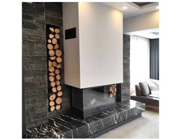 Üç Tarafı Açık Odunlu Şömine Modeli:AS01